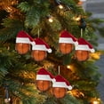 thumbnail image 3 of 3Pcs ‌Christmas Tree Basketball Ornament - Santa Hat Decor - Unique Xmas Hanging Ornament for Tree,Holiday Decorations,Sports Fans,Festive Gifts‌, 3 of 4