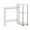 White, variant on Pemberly Row Corner Computer Desk with Bookshelf in Stainless Steel Tubes