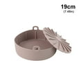 thumbnail image 4 of Air Fryer Silicone Pot Heat-resistant Kitchen Cooking Grill Baking Basket Reusable Thickened Fried Chicken Tool Replacement 19cm Coffee, 4 of 9