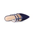 thumbnail image 5 of BLISSFUL STEP Women's Glitter Pointy Toe Flats Mules, 5 of 8