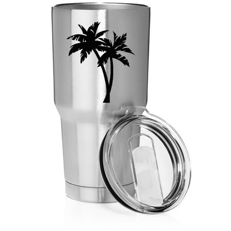 

Smooth Body Tumbler Stainless Steel Vacuum Insulated Travel Mug Cup Gift Palm Trees (Stainless Steel 30 oz)