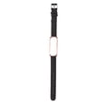 thumbnail image 1 of Pulsera inteligente Banda Reloj inteligente Correa de cuero Carcasa de metal Antipérdida para Mi Band 6 5 NFCNegro + Oro, 1 of 8