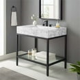 thumbnail image 3 of Modway Kingsley 36" Modern Artificial Marble Bathroom Vanity in Black/White, 3 of 10