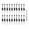 thumbnail image 1 of 4pcs/ 20 piezas clips de cuerpo anti-más de alta resistencia con alfiler de goma flexible 20pcs, 1 of 9