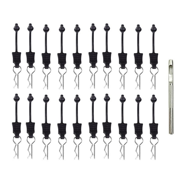 Juego de 4/20 piezas con base de goma flexible para carrocería y pasadores de clip para coche RC 20pcs