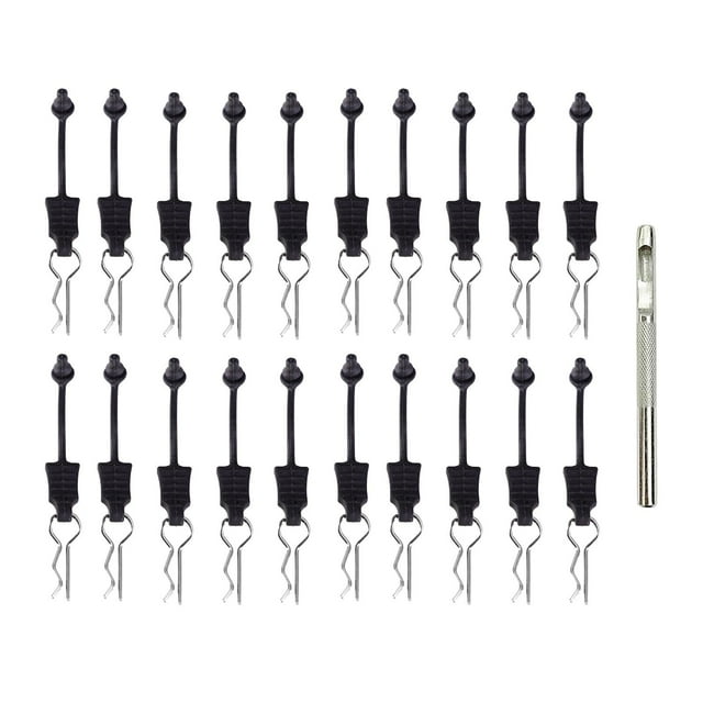 4pcs/ 20 piezas clips de cuerpo anti-más de alta resistencia con alfiler de goma flexible 20pcs