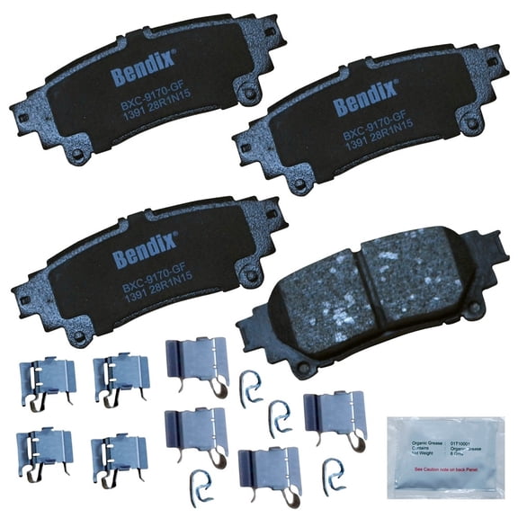 Bendix Brakes Disc Brake Pad Set Fits select: 2014-2019 TOYOTA HIGHLANDER, 2011-2020 TOYOTA SIENNA
