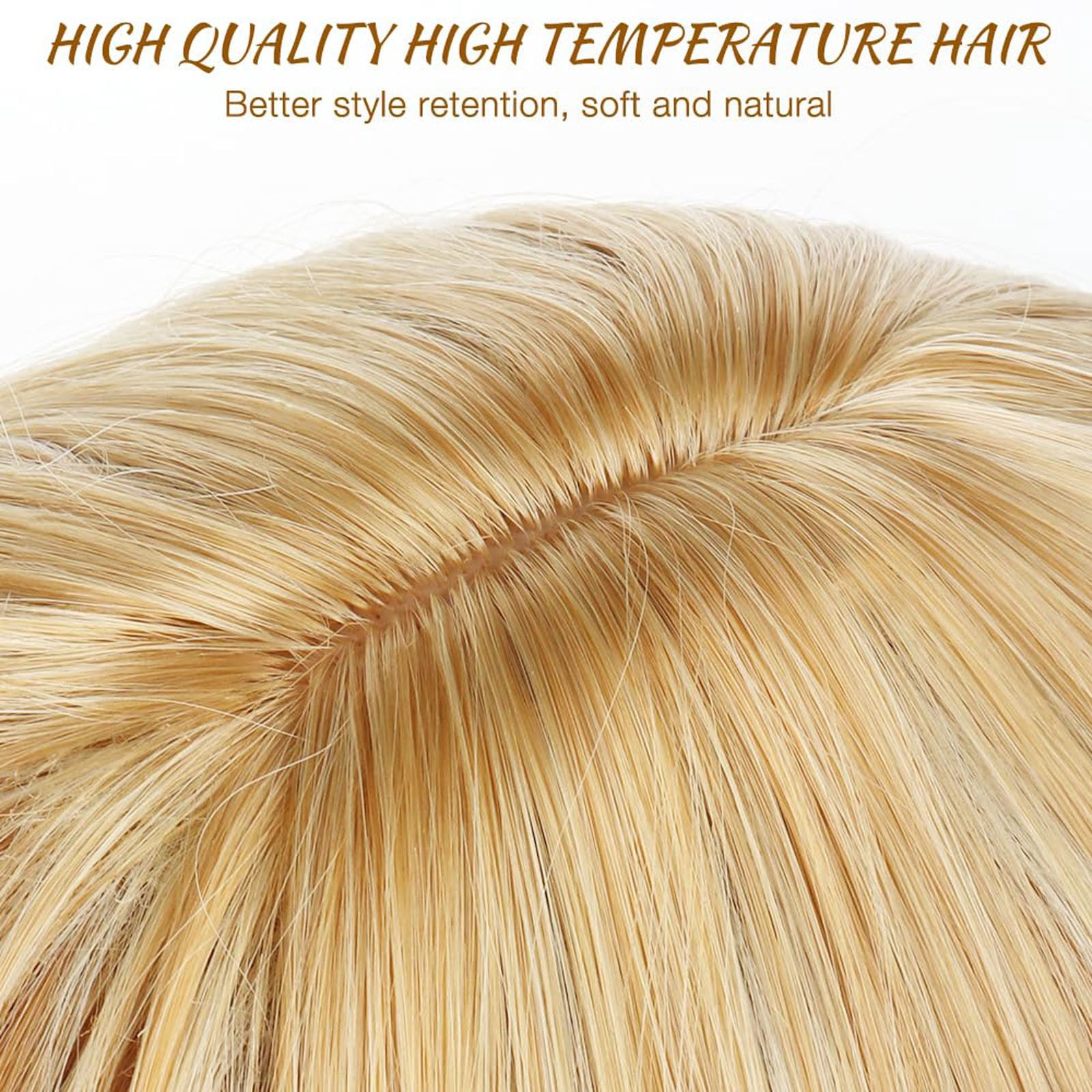 Golden Blonde Long Wavy Lace Front Wig for Women, Curly Synthetic Wig Heat Resistant Natural Looking Wigs(Gold,One Size)