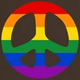 thumbnail image 3 of CafePress - Rainbow Flag Peace Dark T Shirt - Men's Classic Graphic Cotton T-Shirt, 3 of 4