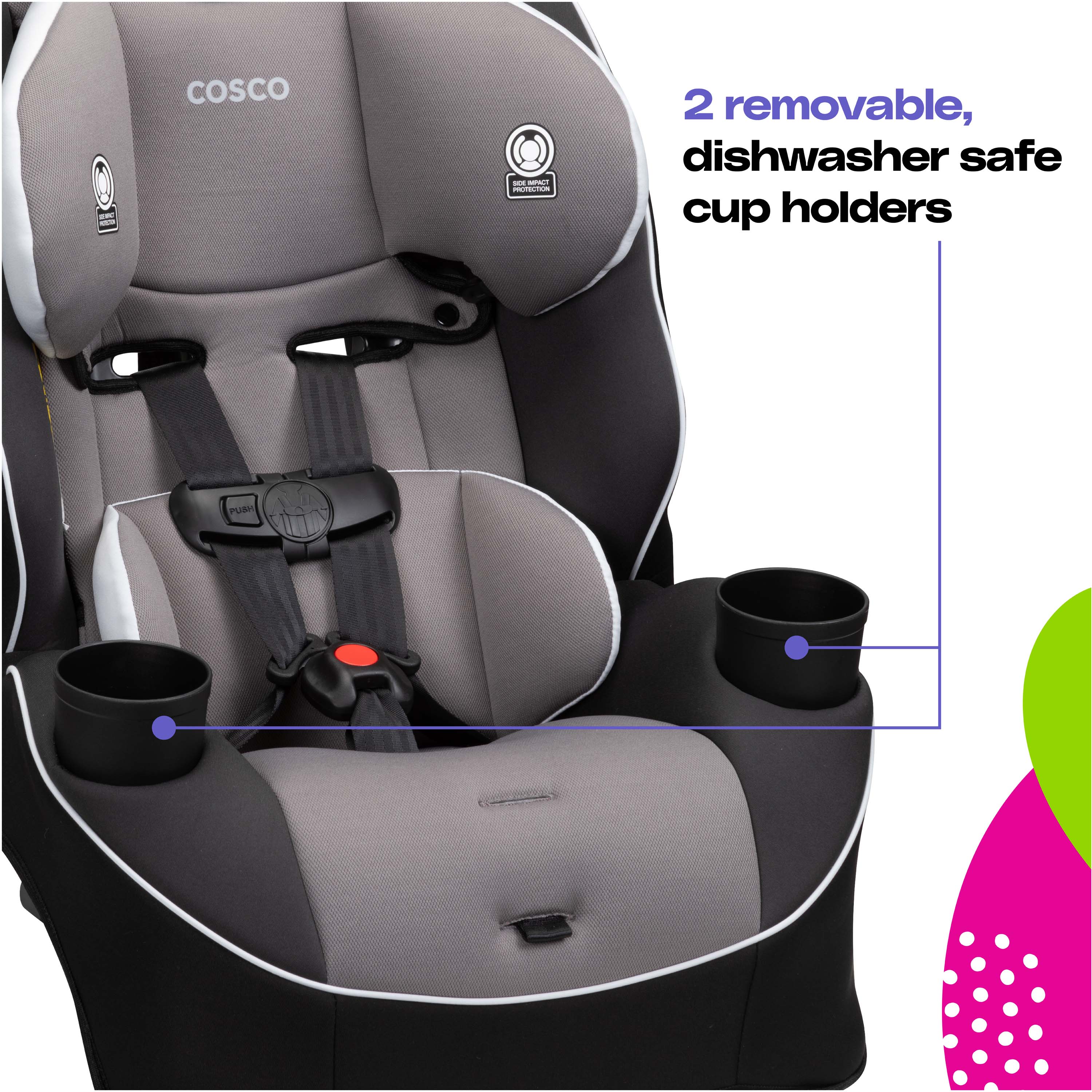 Cosco Kids Easy Elite All-in-One Convertible Car Seat, Amour - image 5 of 26