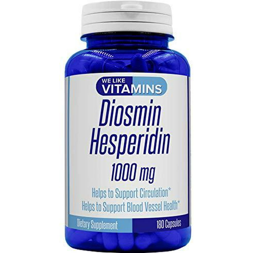 Diosmin Hesperidin 1000mg Per Serving 180 Capsules 90 Day Supply