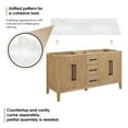 thumbnail image 5 of Laurel 60" Wood Vanity in Weathered Fir Calacatta White Quartz Top no Mirror, 5 of 13