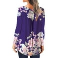 thumbnail image 3 of ICQOVD Womens Button Blouses Print Long Sleeves Tops, 3 of 6