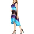 thumbnail image 2 of HAPPY BAY Women's Summer Relaxed Maternity House Wear Dresses L-XL Cobalt, Tie Dye, 2 of 3