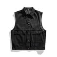 thumbnail image 2 of Nylon Rain Jacket Mens Men's Loose Denim Vest Jacket Summer Sleeveless Vest Street Style, 2 of 4