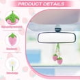 thumbnail image 4 of 2 Pcs Crochet Car Hanging Ornament, Adjustable Car Pendant Decor,Car Mirror Hanging Accessories Decorations, Strawberry Car Ornament,Handmade Knitted Car Mirror Hanging for Car Rearview Mirrior Decor, 4 of 6
