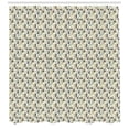 thumbnail image 2 of Olive Shower Curtain, Botanical Elements Symbolizing Peace Vintage Art, Fabric Bathroom Set with Hooks, 69W X 84L Inches Extra Long, Quartz Mustard Peacock Green Pistachio Green, by Ambesonne, 2 of 2