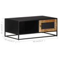 thumbnail image 4 of vidaXL Coffee Table 90x50x35 cm Rough Mango Wood, 4 of 4
