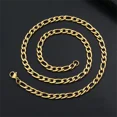 thumbnail image 5 of FEEL STYLE 5mm Figaro NK Chain Neckalce For Men Women Hip Hop Gold Color 316L Stainless Steel Hip Hop Jewelry 24", 5 of 7