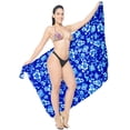 thumbnail image 5 of HAPPY BAY Women's Beach Bikinis Sarongs Coverups Swimwear Summer Skirt Swim Long Beachwear Pareos Swim Cover up Wraps Vacation Sarong One Size Cobalt, Floral, 5 of 5