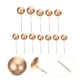 thumbnail image 4 of FELTECHELECTR 12 adornos redondos creativos para tartas, sencillos y únicos, con forma de bola, para cupcakes, decoración para repostería (dorados), 4 of 7