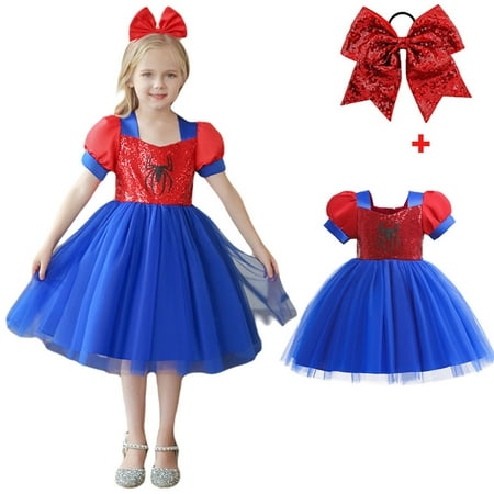 

Spider Costume for Girls Princess Cosplay Dress Up Halloween Party Dress