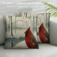 thumbnail image 3 of Awypu &nbsp;Cardinal Pillow Covers Christmas Red Bird Farmhouse Pillow Covers  Hello Winter Animal Pillow Cases Square Pillowcase  Xmas Cushion Cover for Sofa, 3 of 5