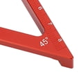 thumbnail image 4 of M Buder Regla de Carpintería de Aleación de Aluminio Herramienta de Medición Trapezoidal de Trazado de 45° y 90° 13.00 cm / 5.11 inches, 4 of 9