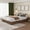 Full - Walnut, variant on Minimalist Wave Edge Wooden Platform Bed Frame - Twin Size - Low Profile Noise-Free Slats, Easy Assembly, No Box Spring Needed, Modern Bedroom Furniture - Walnut