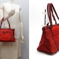 thumbnail image 3 of Pre-Owned Salvatore Ferragamo Vara Ribbon Nylon Tote Bag Red, 3 of 11