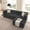 Black, variant on 106" L-Shaped Modular Sectional Sofa with Chaise for Living Room, Chenille Upholstered Boneless Couches with Wave-Shaped Armrest, No Pillows Included (Black)