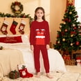 thumbnail image 4 of CAIVO Child Christmas Kids Outfit Sets Cozy Holiday Santa Print Girls Festive Family Cartoon Long Sleeve O-Neck Shirts Tops Pants Soft Two Piece Outfit Sets 7-8 Years, 4 of 8