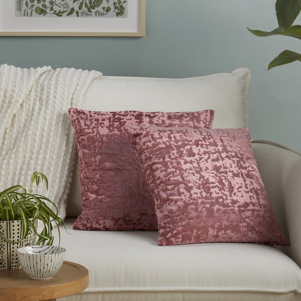 SoHome Luxury Crushed Velvet Throw Pillow Covers, Pack of 2 Decorative