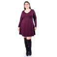 thumbnail image 1 of Vestido corte A Roman Fashion /Tallas Extras, 11578 (Vino) vino 42, 1 of 5