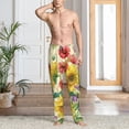 thumbnail image 5 of Uemuo Sunflower Cornflower Poppy Pattern Men's Wide Leg Palazzo Lounge Pants with Pockets Light Weight Loose Comfy Casual Pajama Pants-X-Large, 5 of 9