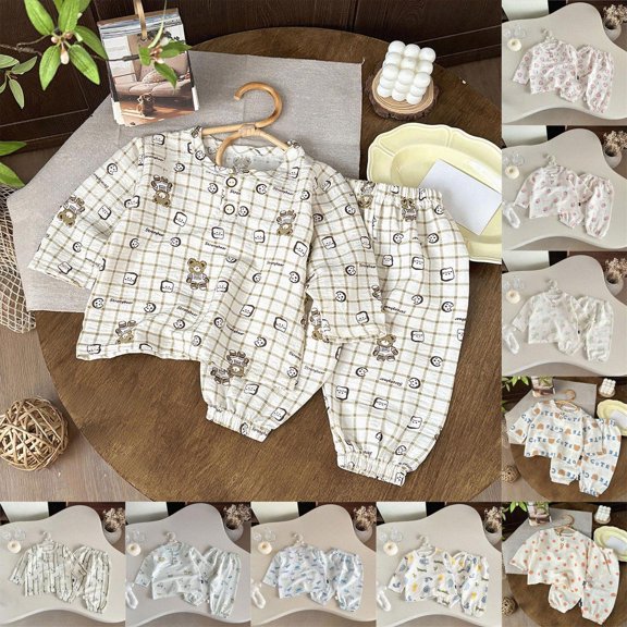 Baby Boys Girls Pajama Sets Toddler Long Sleeve Sleepwear Sets Rayon From Bamboo Pajamas Sets,gentle‑on‑skin 6-12 Months 12-24 Months 2t 3t 4t 5t 6t 7t 8t 9t Children Light Pink 3-4 Years