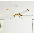 thumbnail image 2 of 6LFR62RZWD-Visual Comfort Fan Collection-Monte Carlo Fans-Loft-62 Inch 6 Blade Ceiling Fan with Light Kit-Matte White with Brushed Steel Finish, 2 of 10