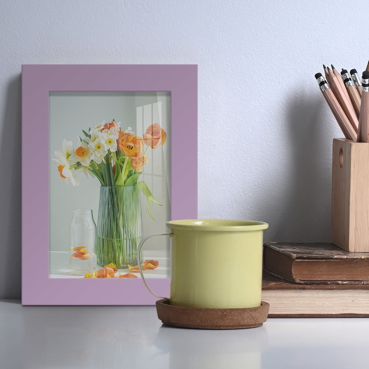 Modern 4 in. x 6 in. Violet Picture Frame (Set of 4)