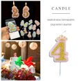 thumbnail image 3 of Baking Birthday Candle Golden Glitter Powder Number Party Pie Cake Decoration Kids Gift, Type 4, 3 of 6