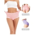 thumbnail image 4 of Women Lady Sexy Lace Hipster Underwear Cotton Briefs High Waisted Panties Stretch Briefs Underwear 4-Pack, 4 of 8