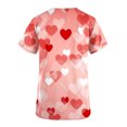 thumbnail image 4 of Midsumdr Womens Valentine's Day Scrub Tops Love Heart Printed Pockets Nursing Uniforms Short Sleeve V-Neck Loose Plus Size Scrub Tops, 4 of 4
