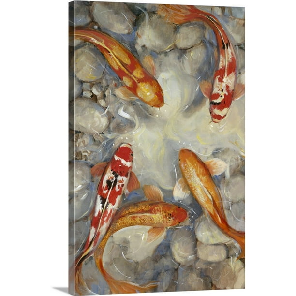 Vibrant Koi I Canvas Wall Art Home Decor 24x36 Walmart Com Walmart Com