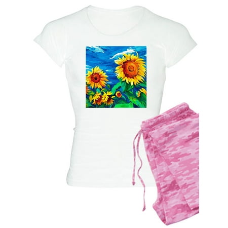 

CafePress - Sunflowers Painting Pajamas - Women s Light Pajamas
