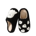 thumbnail image 2 of Domuza Halloween Slippers For Women Men Indoor House Bedroom Skeleton Goth Cute Home Skeleton Horror Fun Slip Shoes for fall winter Black 10.5（EU-44）, 2 of 6