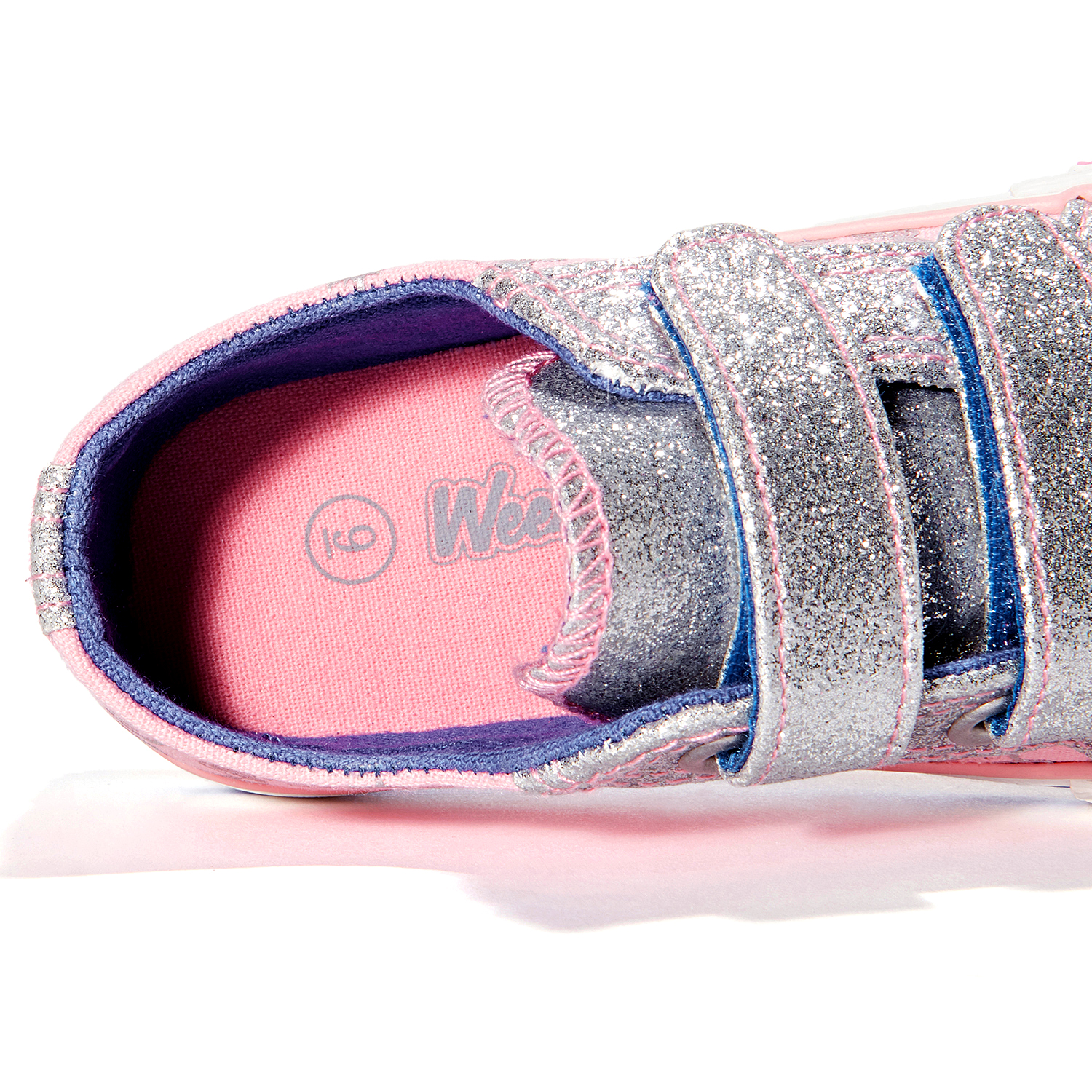 Weestep Toddler Little Kid Girls and Boys School Glitter Hook and Loop Sneaker - image 4 of 6
