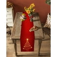 thumbnail image 5 of Red Christmas Tree Table Runner 120 Inches, Golden Lights Xmas Tree Bed Runner Dresser Scarves Tabletop for Indoor Outdoor Parties/Ceremony/Banquet, 13"x 120", 5 of 8