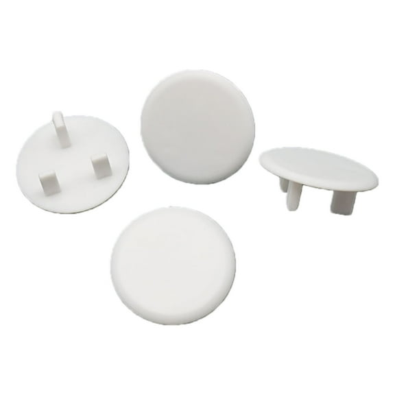 Outlet Cover 3 Hole ABS Socket Proofing Electrical Safety Protector for HouseholdEnglish Style Thin White