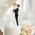 thumbnail image 4 of Western Style Bride and Groom Sculpture - Elegant Wedding Cake Topper for Anniversary Engagement and Special Celebration Decorations, 4 of 6