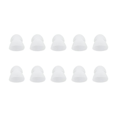 

10Pcs/Set Hearing Aid Domes 10mm Double Bass Domes Silicone Earplugs Replacement for Hearing AmplifiersWhite