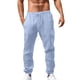 thumbnail image 1 of Pantalones deportivos holgados de hip hop para hombre - Algodón y lino, transpirables - Para todas las estaciones, cuatro bolsillos - Informales/playa/deporte - Tallas del Reino Unido/UE/EE. UU., l, 1 of 6
